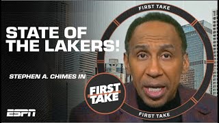 Stephen A thinks the Lakers are an ABSOLUTE MESS 😬  First Take [upl. by Hazelton]