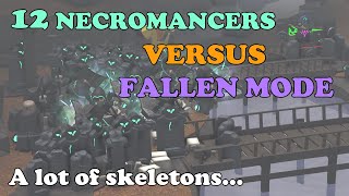 12 Necromancers Vs FALLEN MODE A LOT OF SKELETONS  Tower Defense Simulator [upl. by Sanborn232]