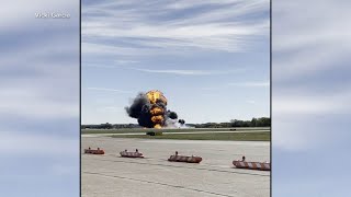 Dallas air show crash 6 killed in vintage plane collision Texas officials say [upl. by Haywood]