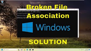 Fix Broken EXE File Association in Windows 1110 Solution [upl. by Aneehc]