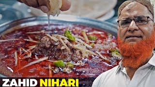 Zahid Nihari  Nalli Maghaz Special Nihari  Eaton Paratha Roll  Karachi Street Food  Pakistan [upl. by Asteria563]