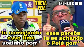 TRETA NETO DETONOU ENDRICK APÓS DECLARAÇÃO P0LÊMICA NA DERROTA DA SELEÇÃO BRASILEIRA [upl. by Marlane249]