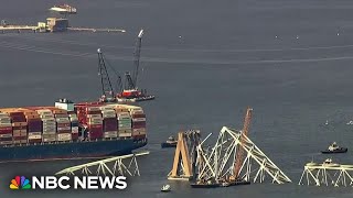 Massive Baltimore bridge cleanup continues [upl. by Valaree212]