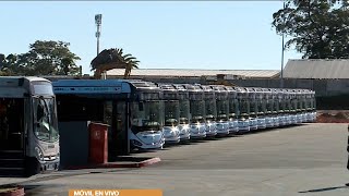 Móvil Buses turísticos eléctricos llegaron a Montevideo Juan Salgado Pdte de Cutcsa [upl. by Ennylyak]