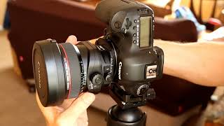 How to rotate Canon lens shift on TS E tilt shift lens [upl. by Ztnahc]