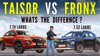 2024 Toyota TAISOR vs Maruti FRONX Comparison  Whats The Difference Maruti FRONX vs Toyota TAISOR [upl. by Ardied]