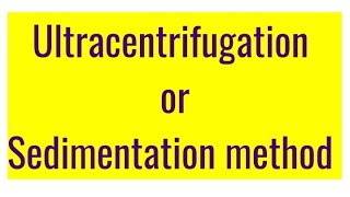 Sedimentation method  Ultracentrifugation polymer chemistry MSc 4 sem [upl. by Olia]