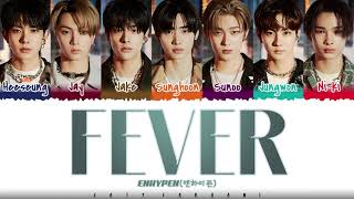 ENHYPEN – FEVER Lyrics Color CodedHanRomEng [upl. by Ruhtua570]