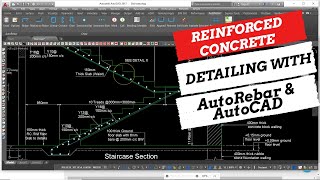 Staircase Reinforcement Detailing with AutoRebar in AutoCAD [upl. by Ehsiom700]