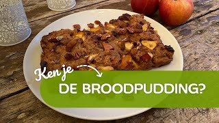 Recept van broodpudding met appel [upl. by Selrahcnhoj]