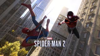 Marvel’s SpiderMan 2 What’s up Danger Remix Web Swinging as Miles and Peter [upl. by Irtimed]