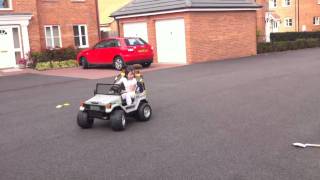 Peg Perego 24 volt modified jeep [upl. by Nelak664]