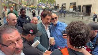 Javier Bardem signs autographs while leaving the Today Show [upl. by Kenna]