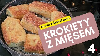 Krokiety z miesem  Szybkie danie  jak zawinąć jak zrobić farsz [upl. by Enner]