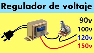 Como hacer un regulador de voltaje con transformador [upl. by Neesay]