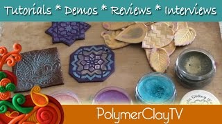 New metallic gilding wax surface effects for polymer clay artwork and jewelry projects [upl. by Aynam601]