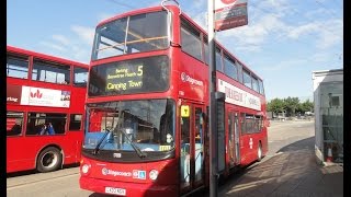 A ride on the Number 5 bus from Romford Station to Canning Town Station London [upl. by Zannini]