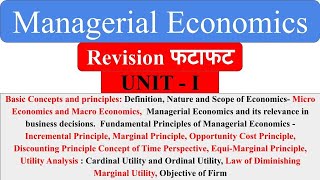 1 Managerial Economics  Utility Cardinal amp Ordinal Law of diminishing utility mba bba ugc net [upl. by Katt]