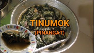 TinumokPinangat  Ground Shrimp amp Coconut Meat Wrapped In Taro Leaves [upl. by Mari590]