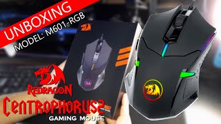 Unboxing Mouse Gamer Centrophorus2 Red Dragon MODEL M601RGB [upl. by Friedland]