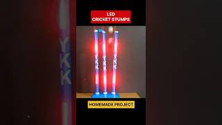 How To Make LED Cricket Stumps At Home  Homemade Project cricket making stumps shorts [upl. by Burkhard]