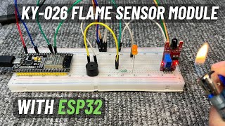 KY026 Flame Sensor Module with ESP32  Arduino  Example Code  English Subtitle [upl. by England]