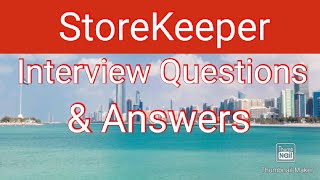 StoreKeeper Interview Questions amp Answers [upl. by Concordia]