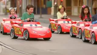 Kids Race Power Wheels to Cars Land [upl. by Tiffie]