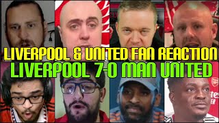 UNITED amp LIVERPOOL FANS REACTION TO LIVERPOOL 70 MAN UNITED  FANS CHANNEL [upl. by Bainter]