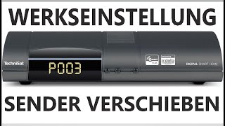 Techni Sat Digipal T2 HD Receiver Programme verschiebeneinstellen Werkseinstellungsoftware update [upl. by Bronnie]