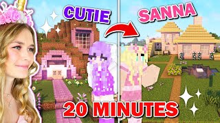 20 Minute Minecraft Build Challenge With Cutie [upl. by Aitram]