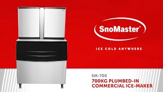 SnoMaster SM700 700Kg PlumbedIn Commercial IceMaker [upl. by Seow225]