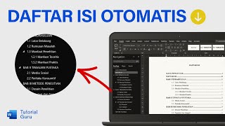 Tutorial Cara Membuat Daftar Isi Otomatis di Microsoft Word [upl. by Eanram]