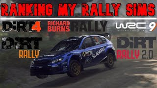 Ranking My Top 5 Rally Sims [upl. by Macfarlane]