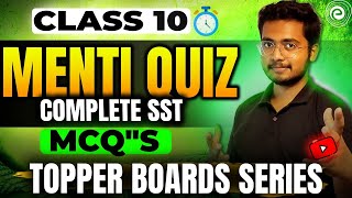 MENTI QUIZ COMPLETE GEOGRAPHY  EXAMS PREPARATION  CLASS 10  HUSSAIN SIR [upl. by Keel]