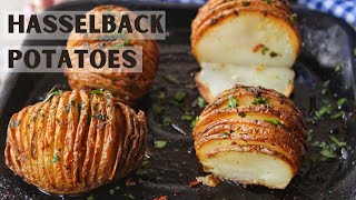 Hasselback Potatoes Air Fryer  Easy Recipe [upl. by Ynaffad870]