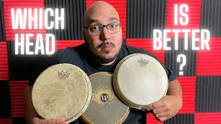 Which head is the best for Bongos LP Rawhide vs Remo Nuskyn vs Remo Fiberskyn 3 [upl. by Doran763]