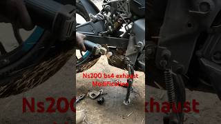 Ns200 silencer modification ns200 ns200motovlog ns200bs4 ns200ns3 bajaj [upl. by Mcknight400]