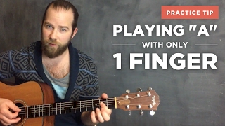 How to play Amajor with one finger barred on 2nd fret [upl. by Viola]