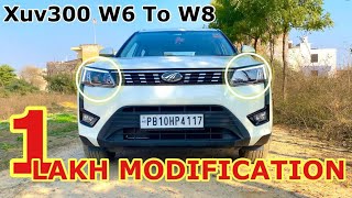 Xuv300 1 Lakh Modification with Full Accessories Price  Xuv300 w6 to xuv300 w8 modification [upl. by Enyahs]