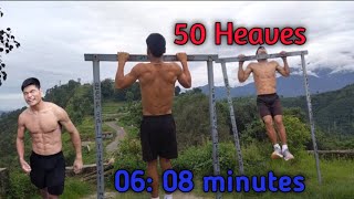 50 Heaves💪 Under 6 minutes 8 seconds  Can I Do it 🤔 [upl. by Natalia]