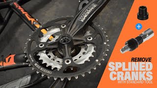 How To Remove Splined Cranks ISIS DriveOctalink With Standard Puller [upl. by Ailliw]