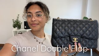 Chanel Double Flap Jumbo Bag Review [upl. by Dowling369]