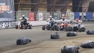 buddy AtvQuad race Emma Indoor Raceway 41324 shortvideo [upl. by Nrehtak]