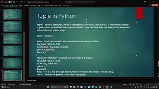 Tuple In Python [upl. by Ahsillek756]