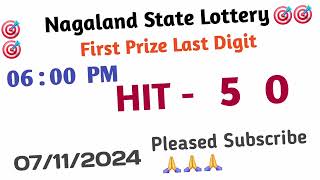 First Prize Last Digit 07112025 Nagaland State Lottery lotterysambad dearlotterylive lotteryliv [upl. by Giuliana101]