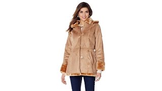 Sporto Faux Shearling Jacket with Removable Hood [upl. by Ynnoj664]