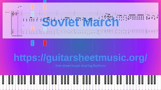 Soviet March Sheet Music Free Synthesia Piano [upl. by Gati12]