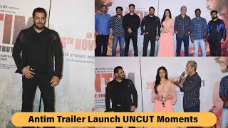 Antim Trailer Launch UNCUT Moments Ft Salman Khan  Aayush Sharma  Mahesh Manjrekar amp More [upl. by Willie448]