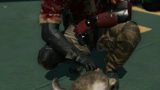 Bloody Man Plays With Dog  Metal Gear Solid V The Phantom Pain [upl. by Elwin342]